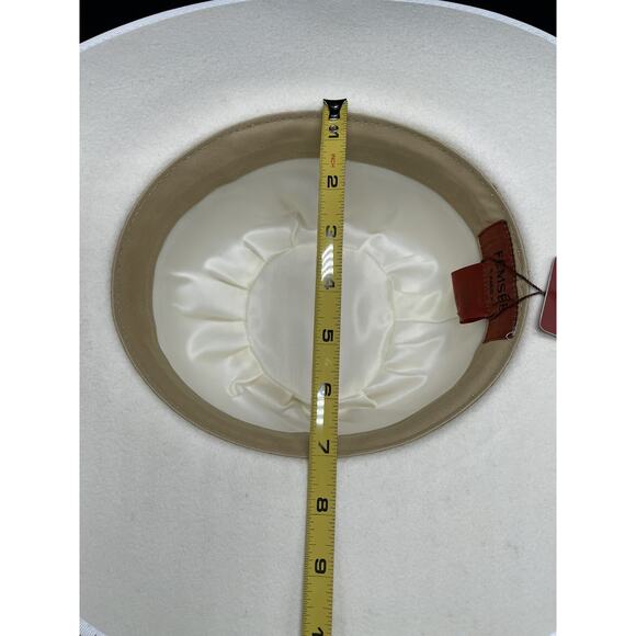 Femsee Wool Hat Sz Medium Cream Color Embroidery Band - Picture 5 of 16